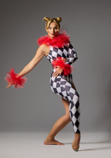 Jolista Harlequin Rivival Catsuit Costume Rojo [Rojo]