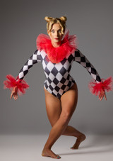 Jolista Checkmate Charm Leotard Costume Rojo [Rojo]
