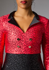 Jolista Showman Sequin Tailcoat Leotard Rojo 3 [Rojo]