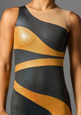 Jolista Solar Mesh Panel Catsuit Negro-Oro 7 [Negro]