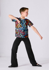 Top de baile estampado infantil Charlie Alegra AZT Front [Estampado]