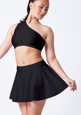 Top brillante asimÃƒÂ©trico Scarlett Alegra Negro Front [Negro]
