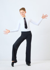 Corbata elástica metálica Alegra Negro Front [Negro]