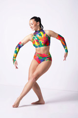 Mangas estampadas de danza Alegra JUN Front 2 [Verde]