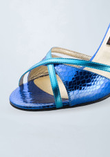 Zapato de baile de piel Werner Kern Angeles - 8 cm Azul Front [Azul]