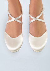 Zapato de baile Werner Kern Felice Satin - 4,4 cm Blanco Front [Blanco]