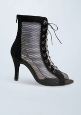 Zapato de baile Werner Kern Regine de ante - 7,5 cm Negro Front [Negro]