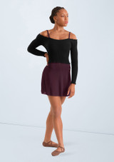Falda de malla Mirella Merlot Front [Rojo]