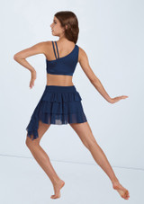 Weissman Lustre Asymmetric Bra Top Azul Marino 7 [Azul]