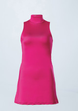 Weissman Lustre Mock Neck Dress Lipstick 5 [Rosa]