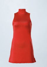 Weissman Lustre Mock Neck Dress Rojo 5 [Rojo]