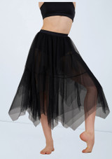Weissman Soft Tulle Ruffled Skirt Negro [Negro]