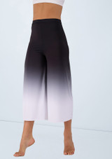Weissman Ombre Cropped Culotte Pant Negro 6 [Negro]