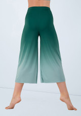 Weissman Ombre Cropped Culotte Pant Verde Bosque 6 [Verde]