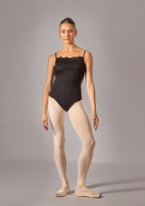 Maillot de encaje tipo camisola Addie Move Dance Negro Front [Negro]