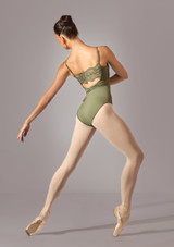 Maillot de encaje tipo camisola Addie Move Dance Caqui Back 3 [Verde]