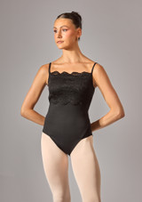 Maillot de encaje tipo camisola Addie Move Dance Negro Front 4 [Negro]