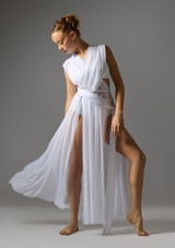 Traje lÃ­rico de velo de pÃ©talos de Jolista Blanco Front 7 [Blanco]