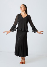 Top Intermezzo Hypatia con mangas acampanadas Negro Front 4 [Negro]