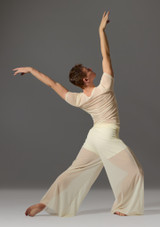 PantalÃ³n de pierna ancha Jolista Noble Marfil Back 3 [Blanco]