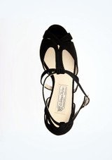 Zapatos de Baile con Peep Toe Francis Werner Kern - 6,35cm Negro Top [Negro]