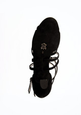 Zapatos de Baile de Ante Eva Werner Kern - 5,6cm Negro Bottom [Negro]