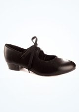 Scarpe da Tip Tap con Tacco Basso Tappers and Pointers Nero Principale [Nero]