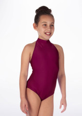 Body Danza Bambina a Collo Alto Nola Alegra Borgogna Principale [Rosso]