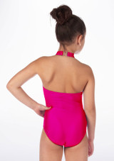Body Danza Bambina a Collo Alto Nola Alegra Magenta Dietro [Rosa]