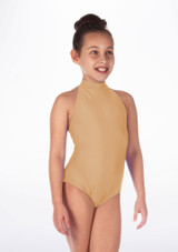 Body Danza Bambina a Collo Alto Nola Alegra Carne Principale [Cuoio Chiaro]