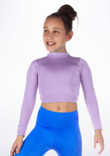 Top Danza Bambina a Collo Alto Raya Alegra Amethyst Principale [Viola]