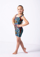 Mono de Baile NiÃ±a Hotpant Alegra AZT Front 2 [Estampado]