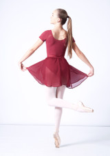 Falda de Ballet Niña Hetty Move Dance Burdeos Front 2 [Rojo]