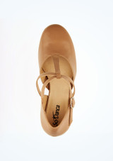 Scarpe da Carattere con Chiusura a X So Danca - 3cm - Beige Caramel Parte inferiore [Marrone]