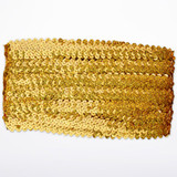 Lustrini elasticizzati - 19mm x 10 Oro Davanti [Oro]