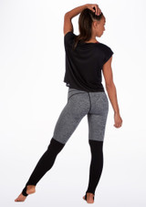 Maglia Danza con Inserti Trasparenti Sulla Schiena Move Dance Nero Dietro [Nero]