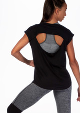 Maglia Danza con Scollo Sulla Schiena Move Dance Nero Dietro [Nero]