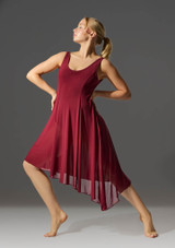 Vestido de Danza Contemporanea con Escote Redondo Cressida Move Dance Burdeos Front 2 [Rojo]
