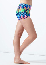 Pantaloncini Ginnastica Artistica da Bambina Rainbow - Alegra Blu Davanti [Blu]