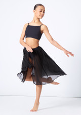 Media Falda Asimétrica de Danza Contemporanea Chica Erin Move Dance Negro Front 2 [Negro]