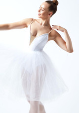 Gonna Tutù con Tulle Leggero Juliet Leo's Dancewear Bianco Davanti [Bianco]