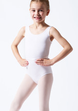 Maillot Ballet Niña sin Manga Capezio Blanco Front [Blanco]