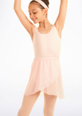 Falda de Ballet Niña de Gasa Cruzada Capezio Rosa [Rosa]