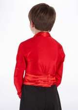 Camicia da Ballo Bambino Colorata Pablo Move Dance Rosso Dietro [Rosso]