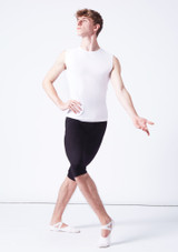 Camiseta Ballet Hombre sin Mangas ni Costuras Alvaro Move Dance Blanco Front [Blanco]