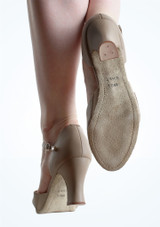 Zapatos Carácter con Inserto Elástico CH57 So Danca - 6,5cm Nude Back [Marrón Claro]