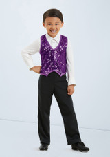 Weissman Boys Ultra Sparkle Vest Rosso Davanti [Rosso]