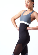 Top Danza Senza Maniche con Scollo Rotondo Bloch Nero Davanti [Nero]