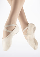 Mezze Punte Danza in Tela con Suola Spezzata Bloch - Bianco Bianco Principale [Bianco]