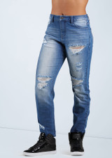 Weissman Slashed Boyfriend Jeans Blu [Blu]